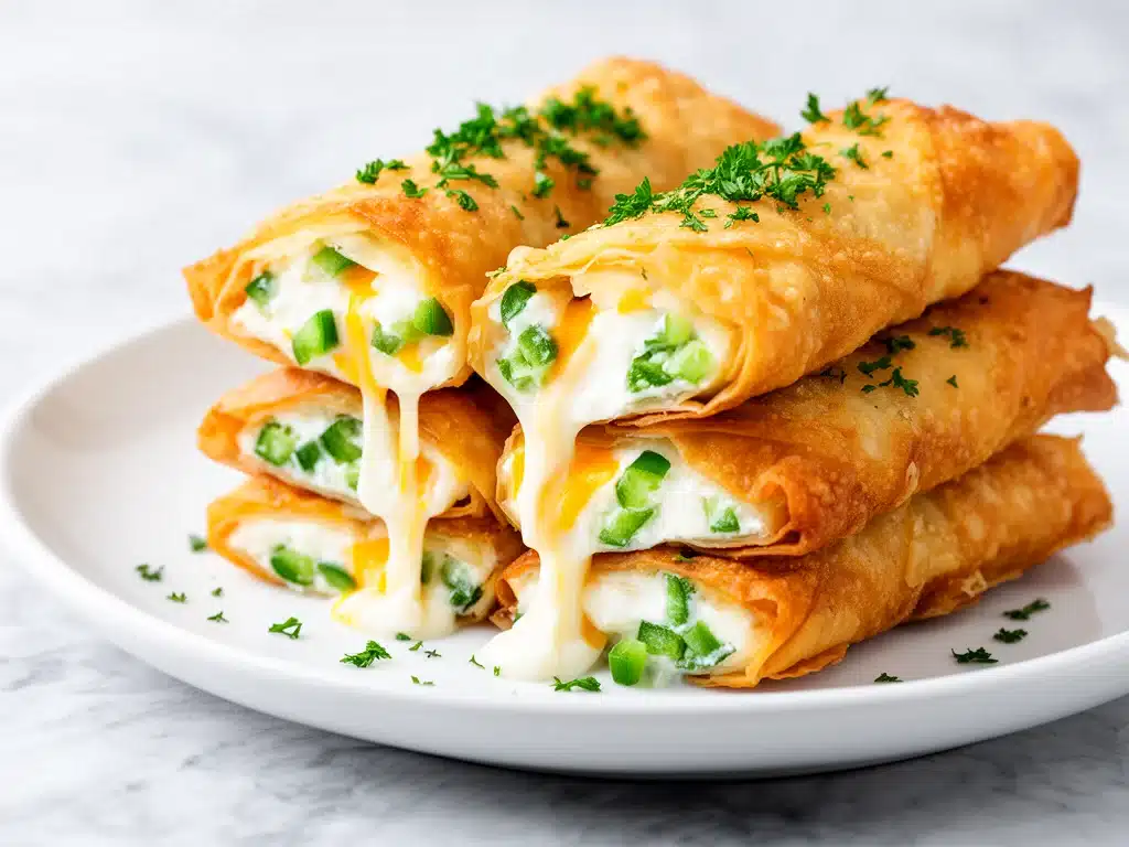 Baked Jalapeno Popper Egg Rolls - featured image