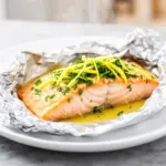 baked lemon garlic butter salmon - featured image