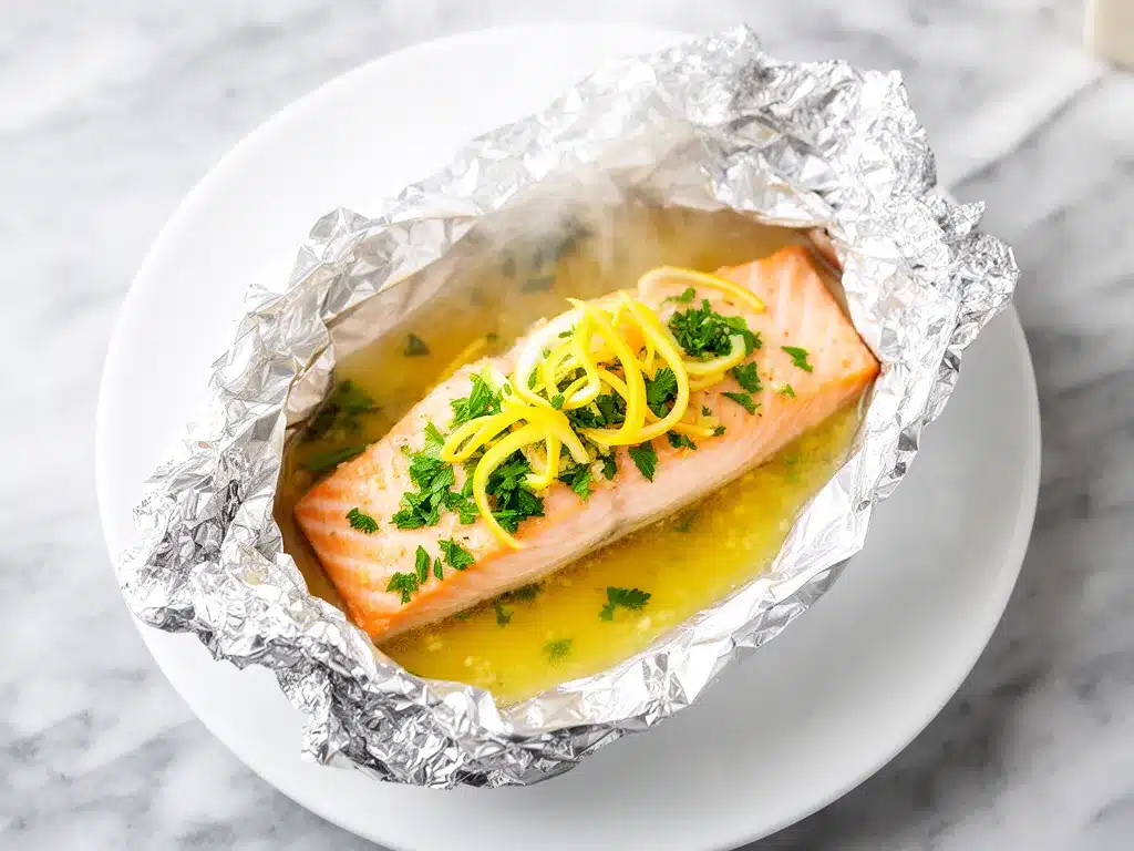 Baked Lemon Garlic Butter Salmon: Easy 20-Min Dinner 4 baked lemon garlic butter salmon preparation steps