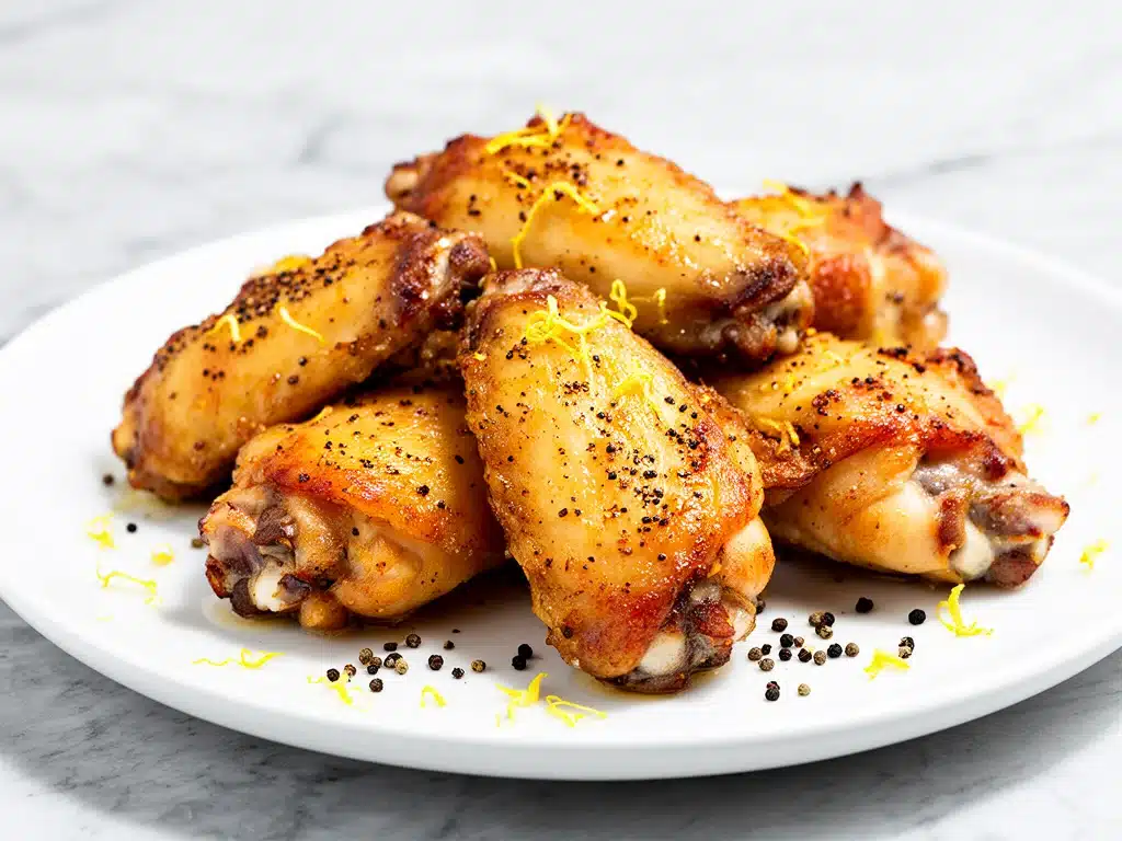 baked lemon pepper chicken wings - featured image