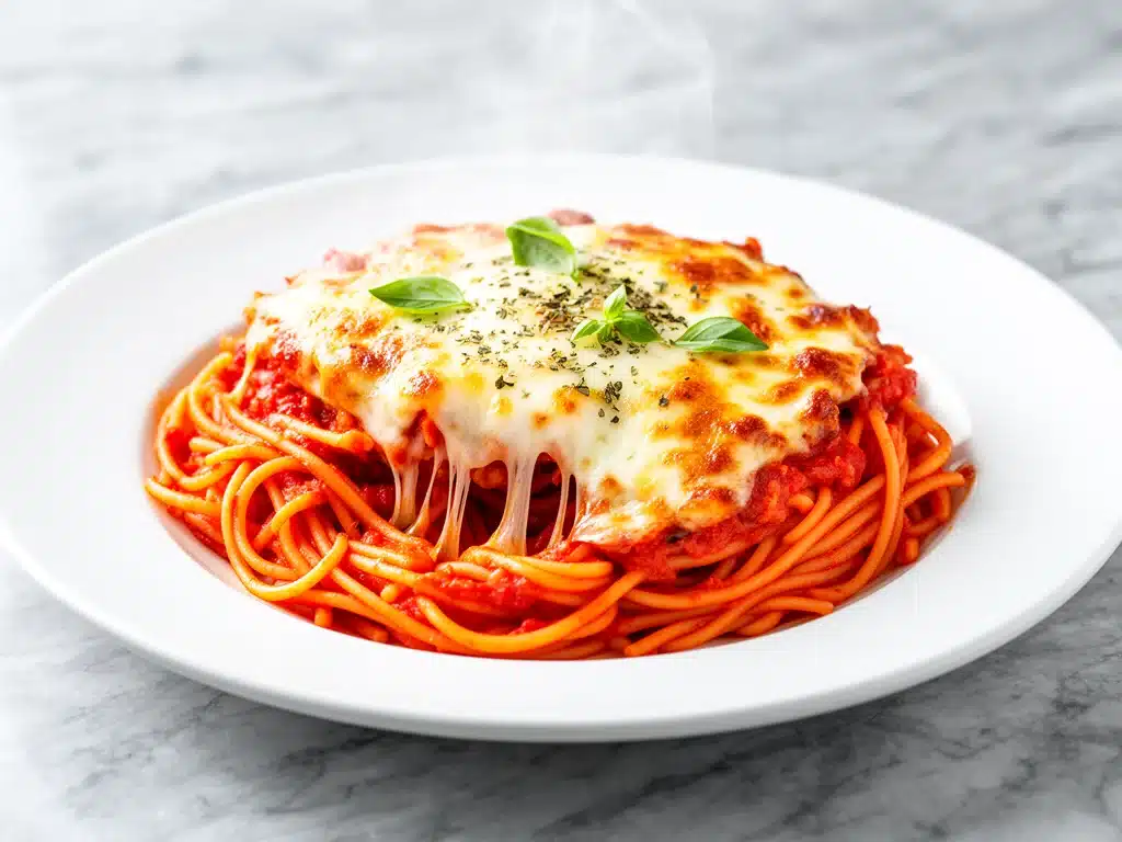 baked spaghetti casserole - featured image