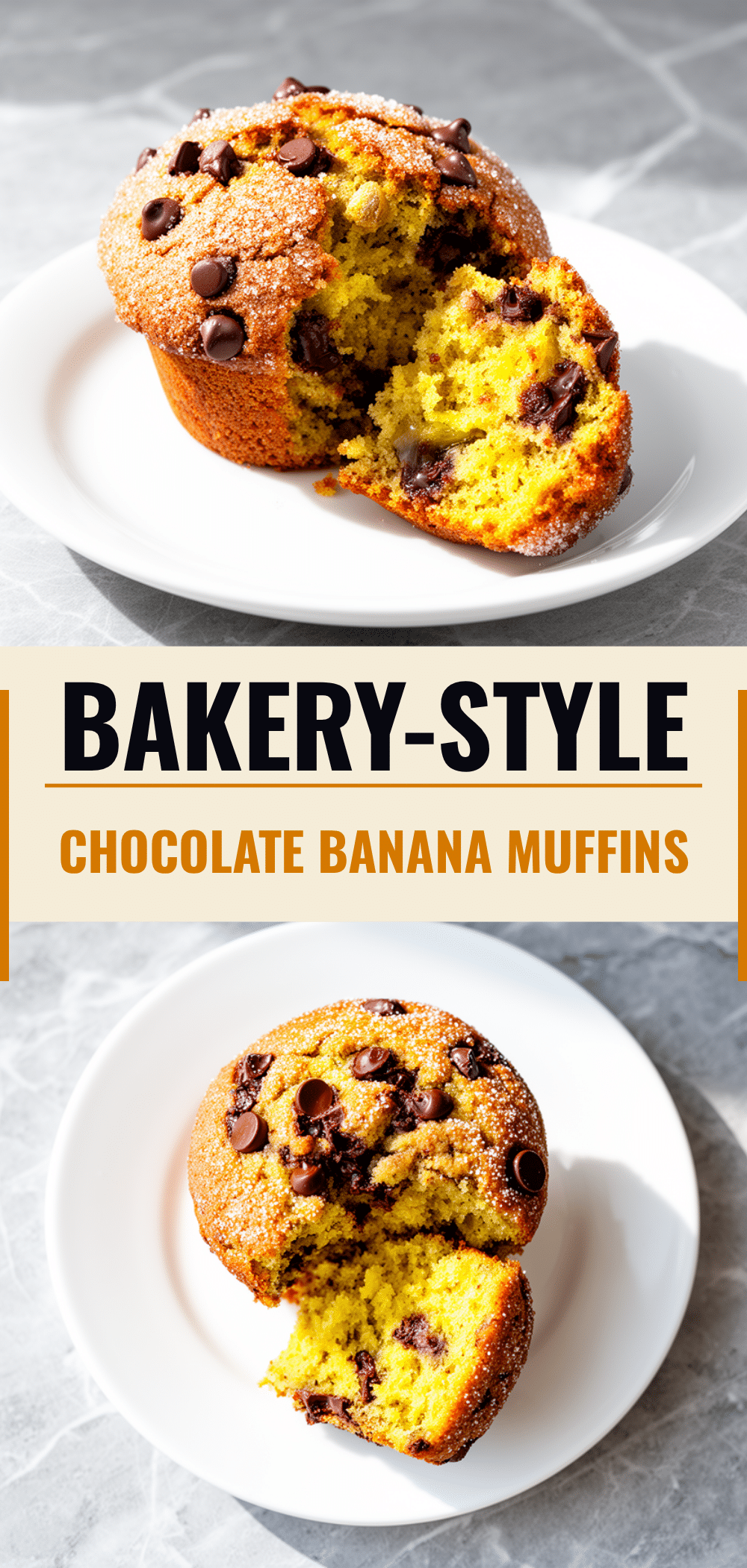 Bakery-Style Chocolate Chip Banana Muffins: 3-Ingredient Easy Recipe 5 Bakery-Style Chocolate Chip Banana Muffins recipe