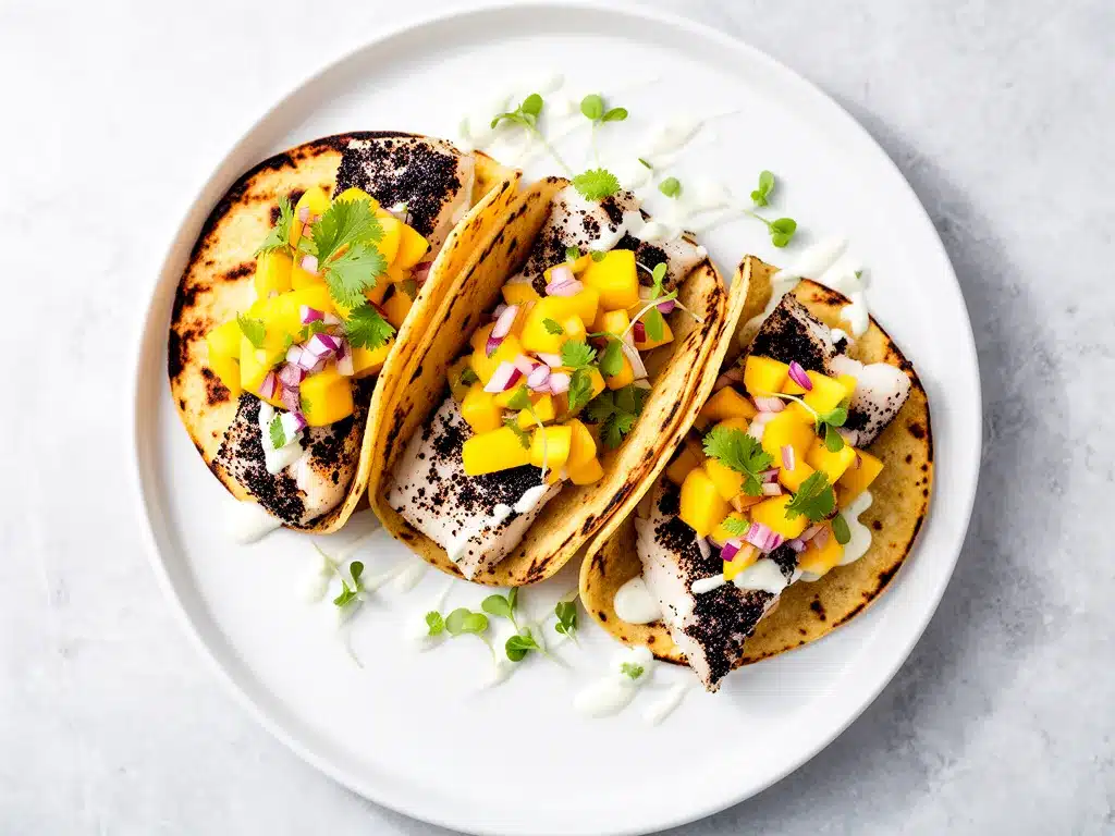 Blackened Fish Tacos with Mango Salsa: 15-Min Weeknight Dinner 4 blackened fish tacos preparation steps