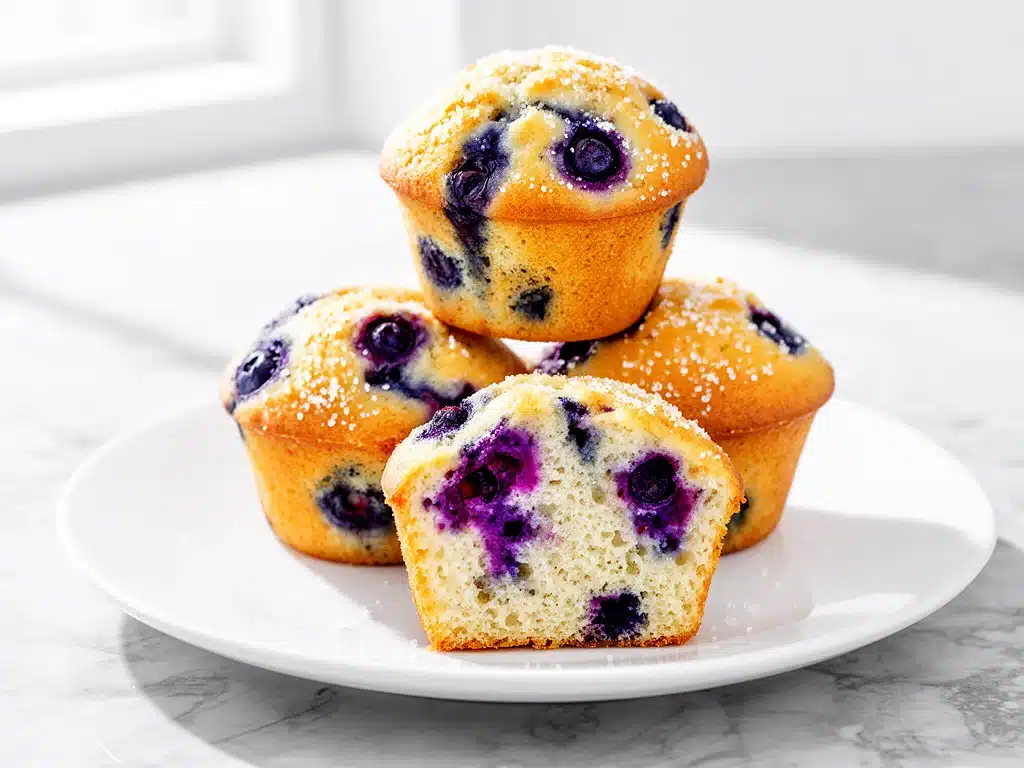 blueberry yogurt breakfast muffins - featured image