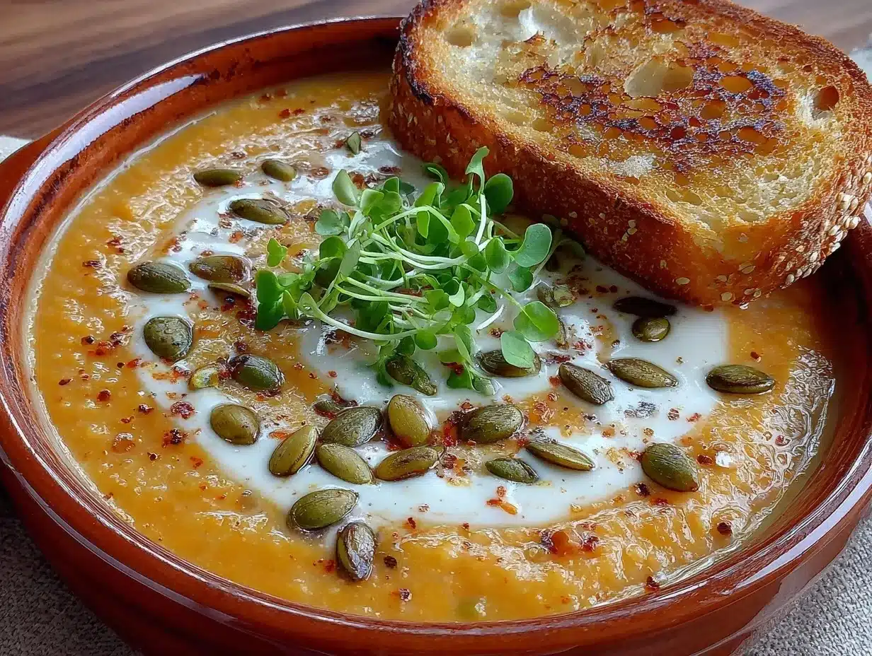 Butternut Squash Bisque: Easy 15-Minute 5pm Dinner 4 butternut squash bisque preparation steps