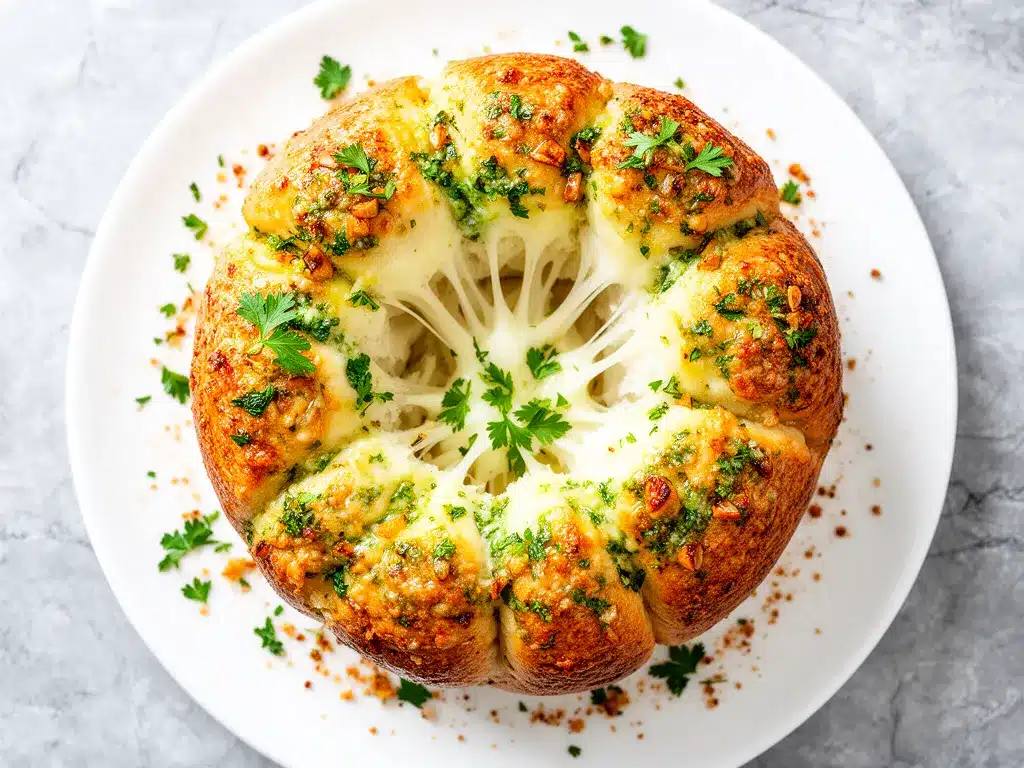 Cheesy Garlic Pull-Apart Bread Rolls: 5 Easy Steps 4 Cheesy Garlic Pull-Apart Bread Rolls preparation steps