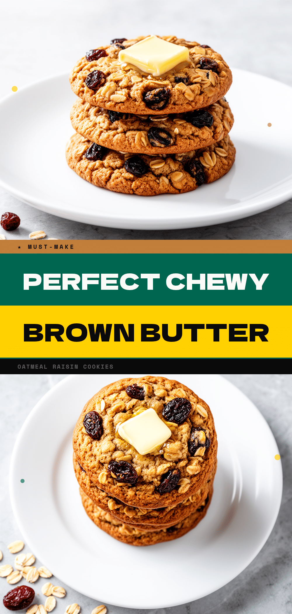 Chewy Brown Butter Oatmeal Raisin Cookies: Easy Homemade Recipe 5 Chewy Brown Butter Oatmeal Raisin Cookies recipe
