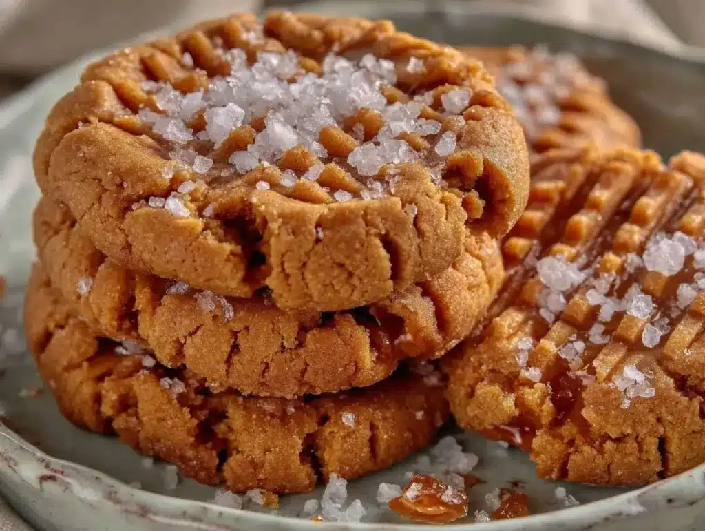chewy peanut butter cookies - featured image