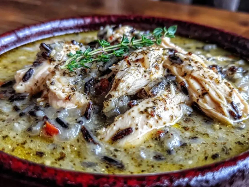 chicken and wild rice soup - featured image