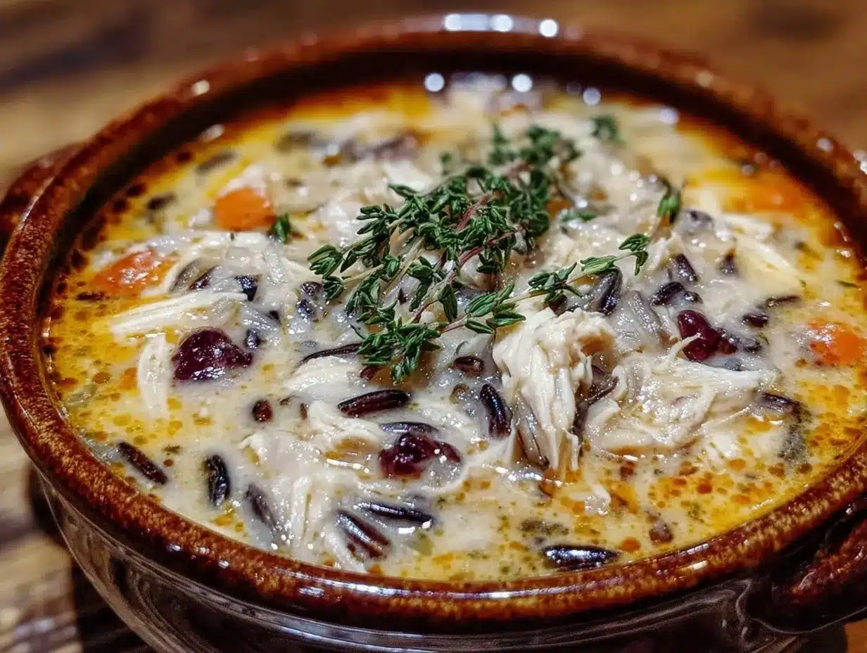 Cozy Chicken & Wild Rice Soup: Easy 1-Pot 5pm Dinner 4 chicken and wild rice soup preparation steps