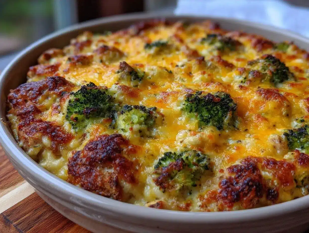 Chicken Broccoli Cheddar Casserole: 5-Ingredient One-Pan Easy Meal 4 chicken broccoli cheddar casserole preparation steps
