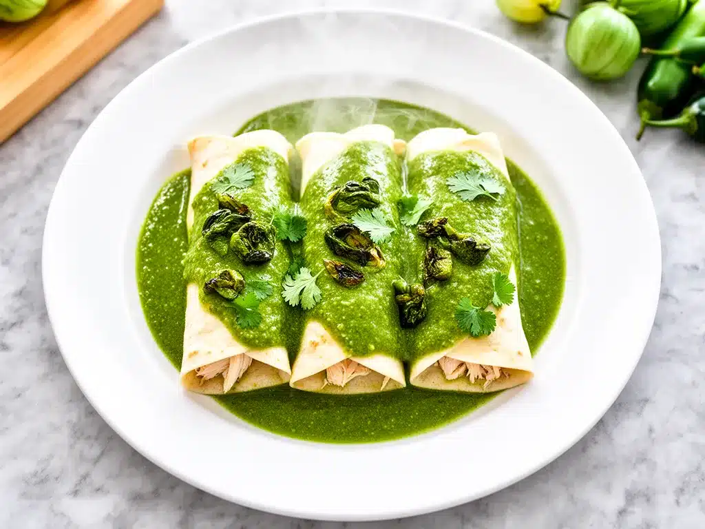 Authentic Chicken Enchiladas Verdes: Easy 30-Minute Family Dinner 4 Chicken Enchiladas Verdes preparation steps