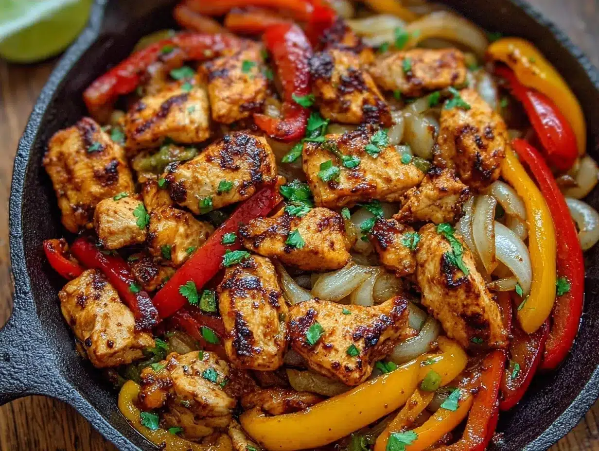 Chicken Fajita Skillet: 5pm Dinner Win 4 Chicken Fajita Skillet preparation steps