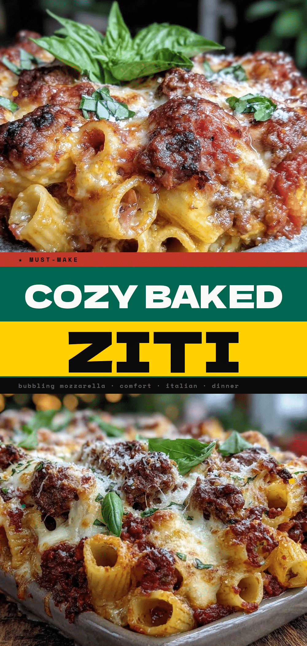 Cozy Baked Ziti: The Best 5pm Dinner 5 cozy baked ziti with bubbling mozzarella recipe