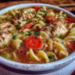 creamy chicken noodle soup - featured image