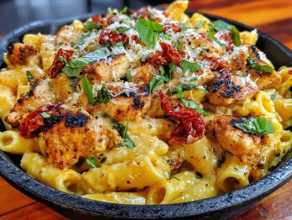 creamy chicken pasta skillet - featured image