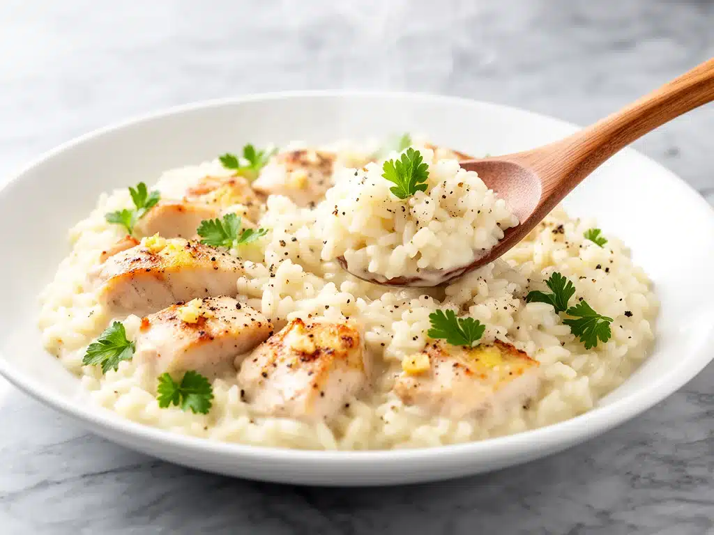 Home 4 creamy garlic parmesan chicken and rice - featured image