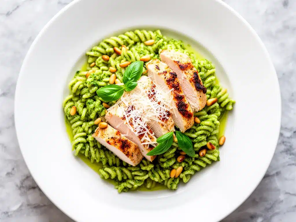 Creamy Pesto Chicken Pasta: Easy 20-Minute Weeknight Dinner 4 creamy pesto chicken pasta preparation steps