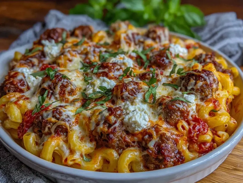 creamy ricotta baked ziti - featured image
