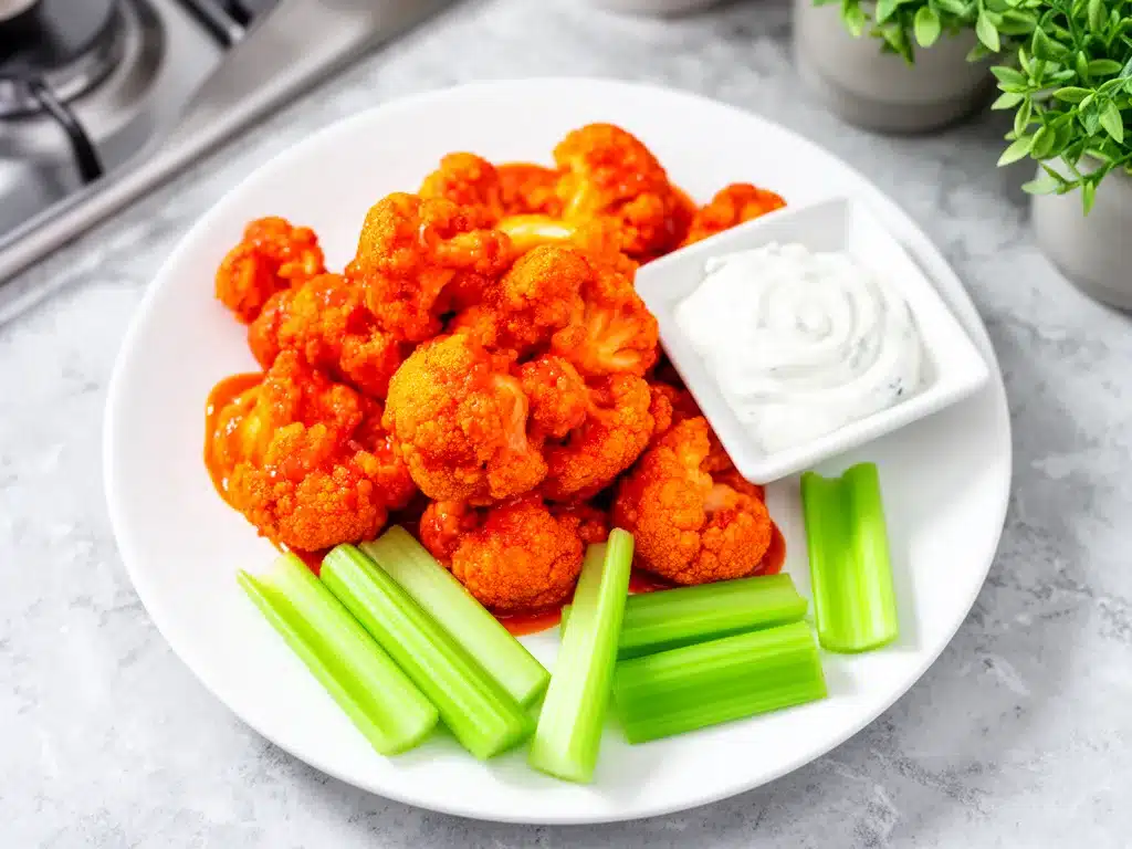 Crispy Baked Buffalo Cauliflower: Easy Healthy App 4 Crispy Baked Buffalo Cauliflower preparation steps