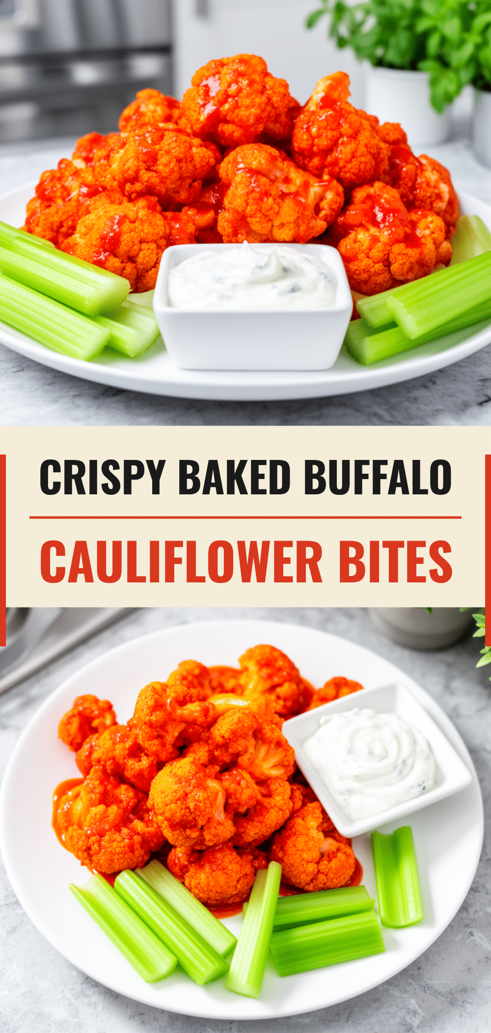 Crispy Baked Buffalo Cauliflower: Easy Healthy App 5 Crispy Baked Buffalo Cauliflower recipe