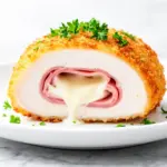 crispy baked chicken cordon bleu - featured image