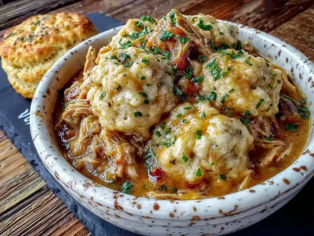 crockpot chicken and dumplings - featured image