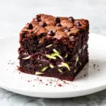 double chocolate zucchini brownies - featured image