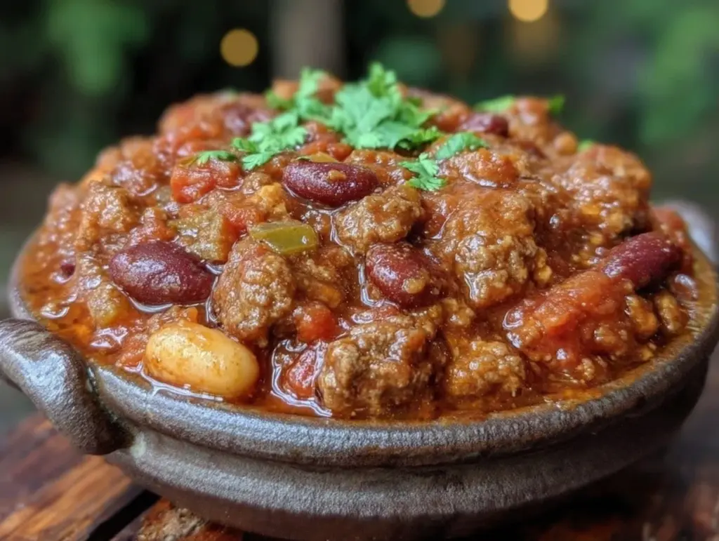 fall crockpot chili - featured image