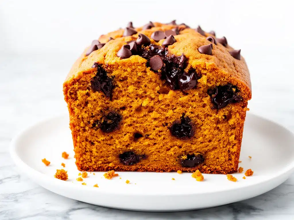 fall pumpkin chocolate chip bread - featured image