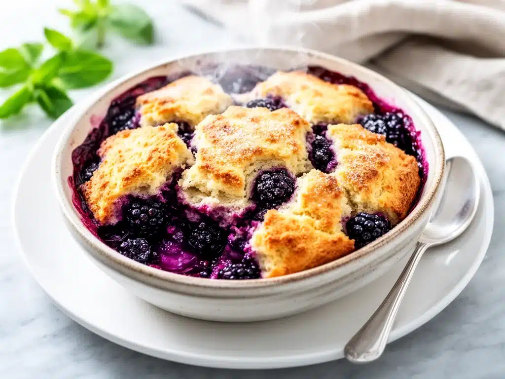 fresh blackberry cobbler - featured image