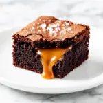 gooey salted caramel brownies - featured image