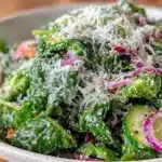 green salad with shaved parmesan - featured image