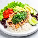 grilled cilantro lime chicken bowls - featured image