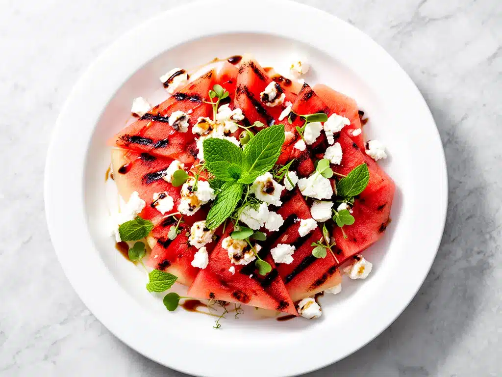Grilled Watermelon Feta Salad: Best Labor Day Side 4 grilled watermelon feta salad preparation steps