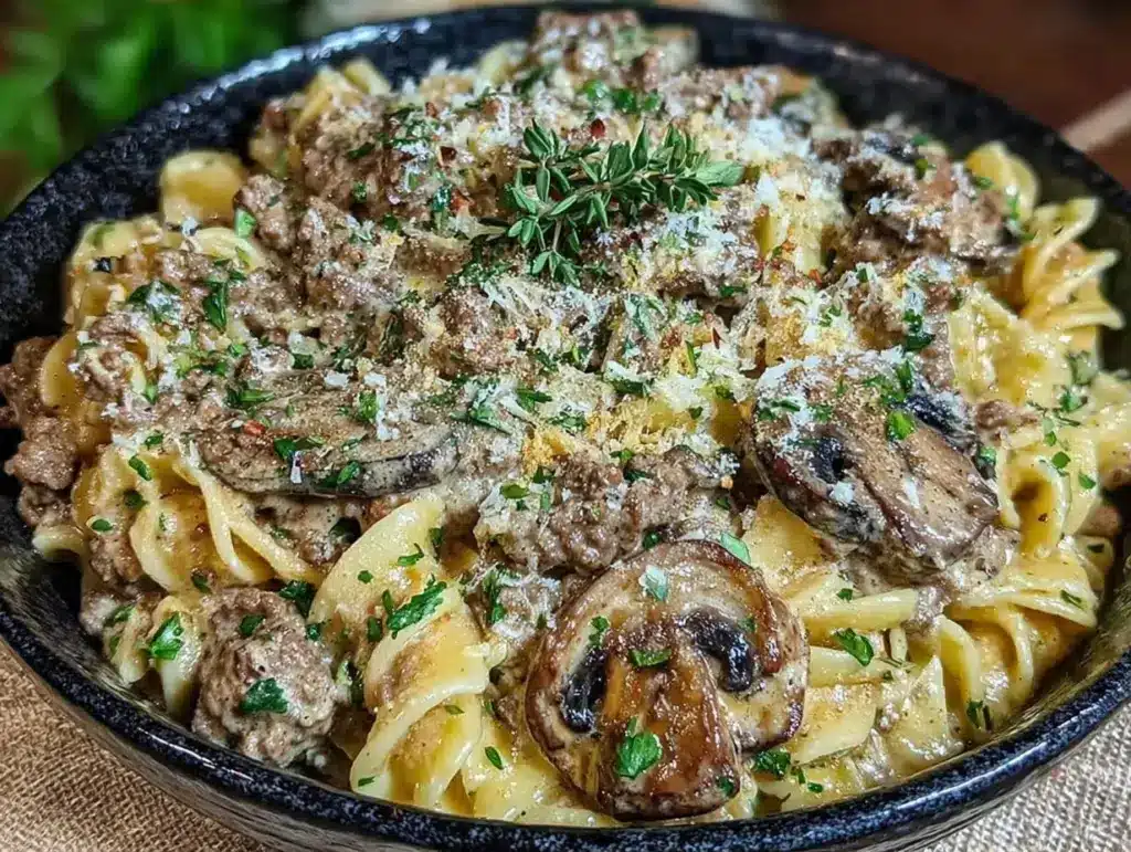 Home 1 ground beef stroganoff - featured image