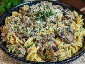 ground beef stroganoff - featured image