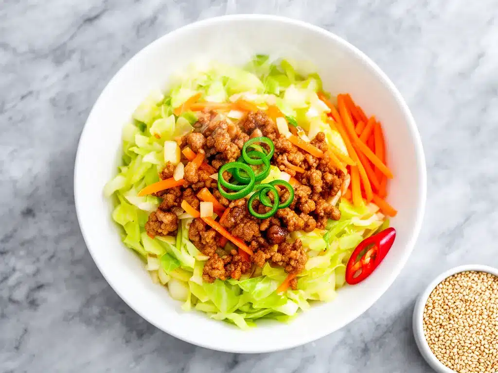 High-Protein Egg Roll in a Bowl: 15-Minute Easy Dinner 4 high-protein egg roll in a bowl preparation steps