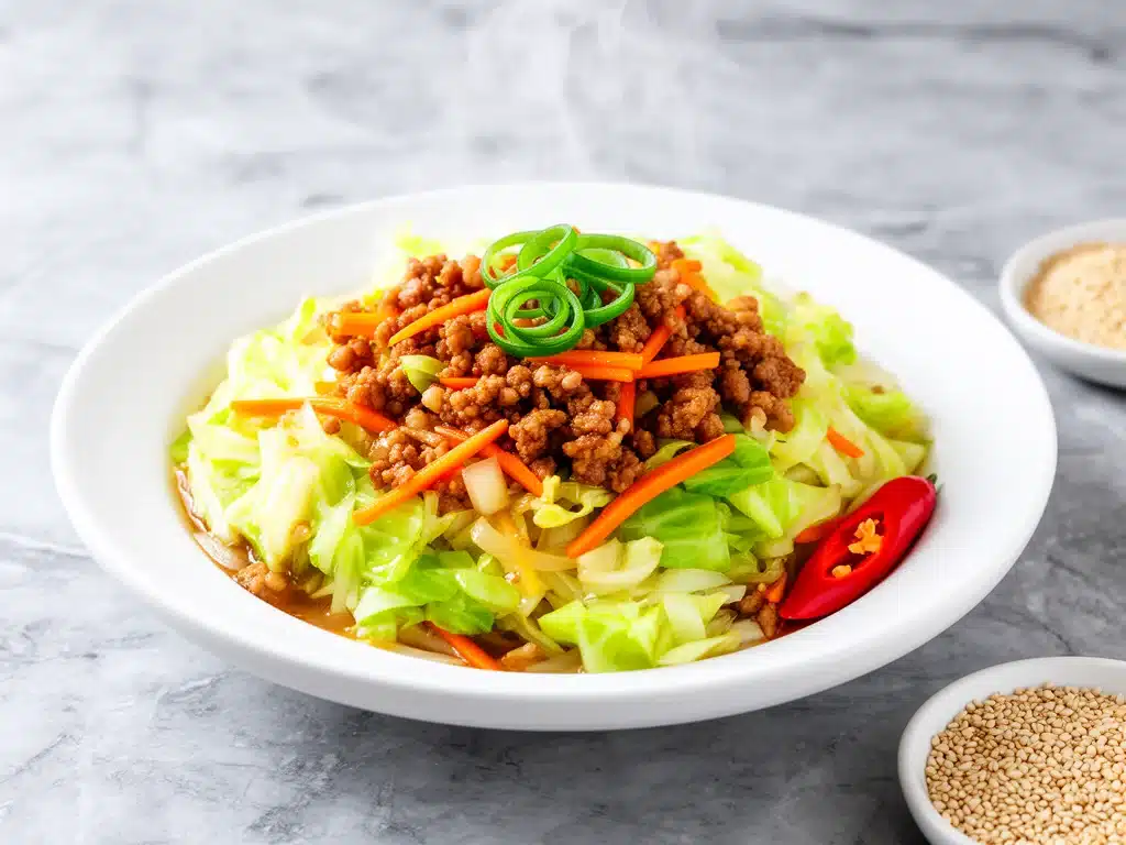 high-protein egg roll in a bowl - featured image