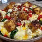 high protein egg white breakfast bowl - featured image