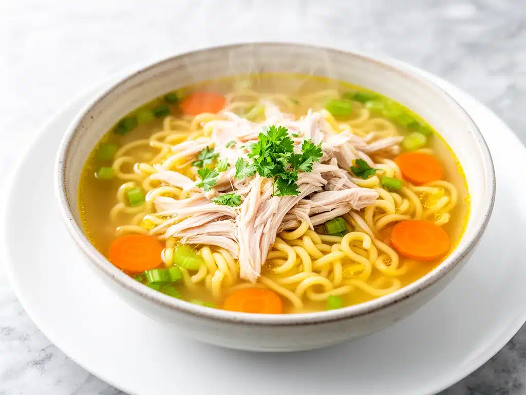 homemade chicken noodle soup - featured image