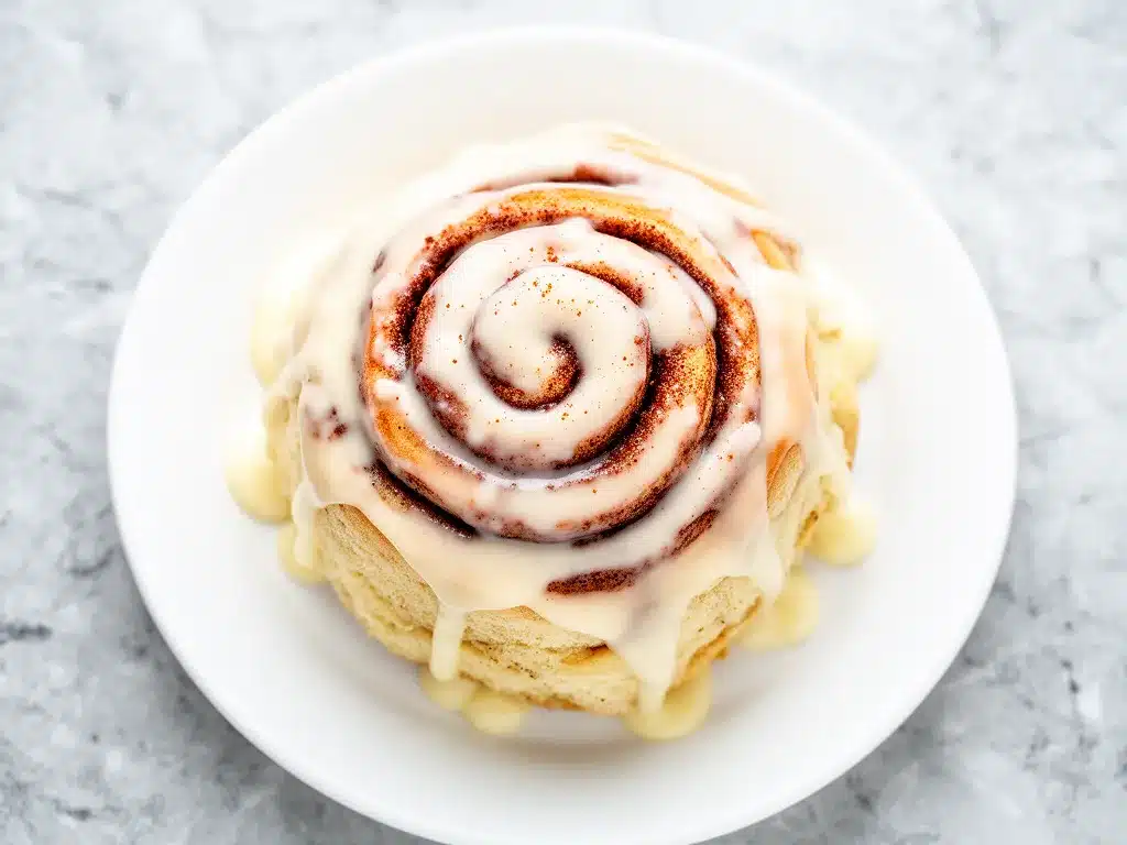 Homemade Cinnamon Roll Cake with Cream Cheese Drizzle 4 Homemade Cinnamon Roll Cake preparation steps