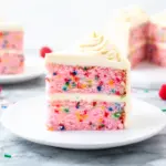 homemade funfetti cake - featured image