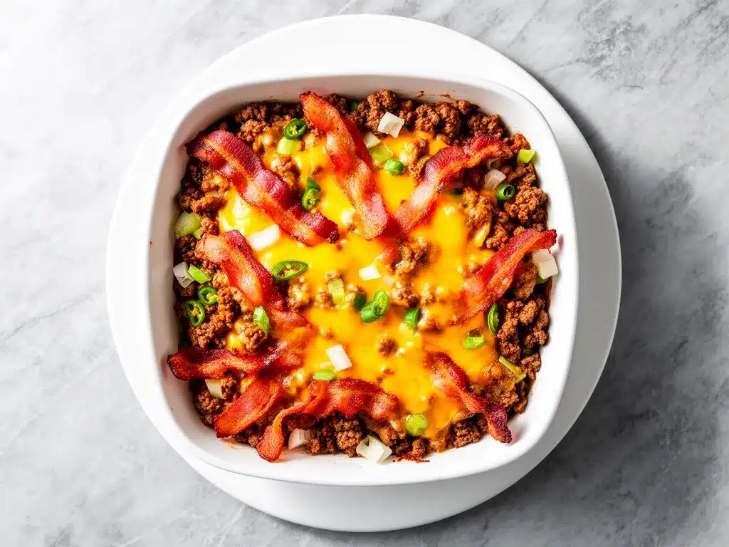Keto Bacon Cheeseburger Casserole: Easy Weeknight Meal 4 Keto Bacon Cheeseburger Casserole preparation steps