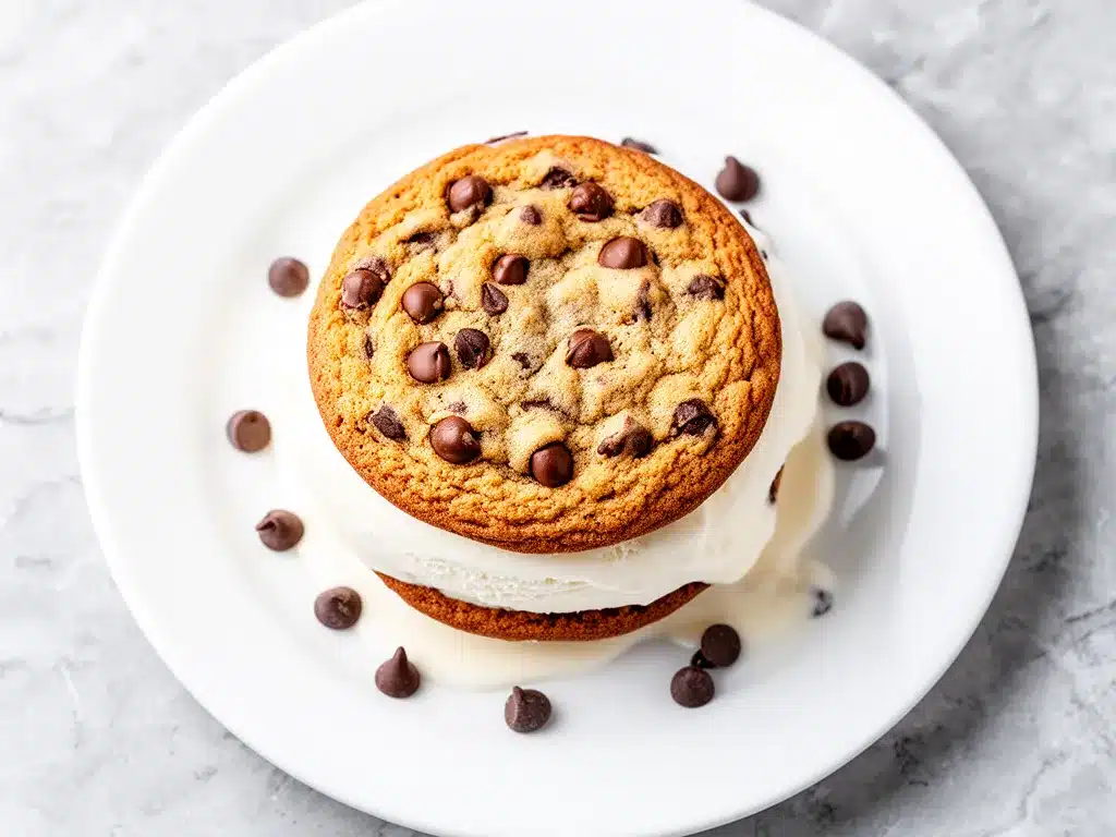 Labor Day Chocolate Chip Cookie Ice Cream Sandwiches 4 Labor Day Chocolate Chip Cookie Ice Cream Sandwiches preparation steps