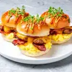 Loaded Sausage and Cheese Breakfast Sliders - featured image