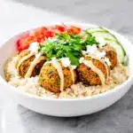 Mediterranean baked falafel bowls - featured image