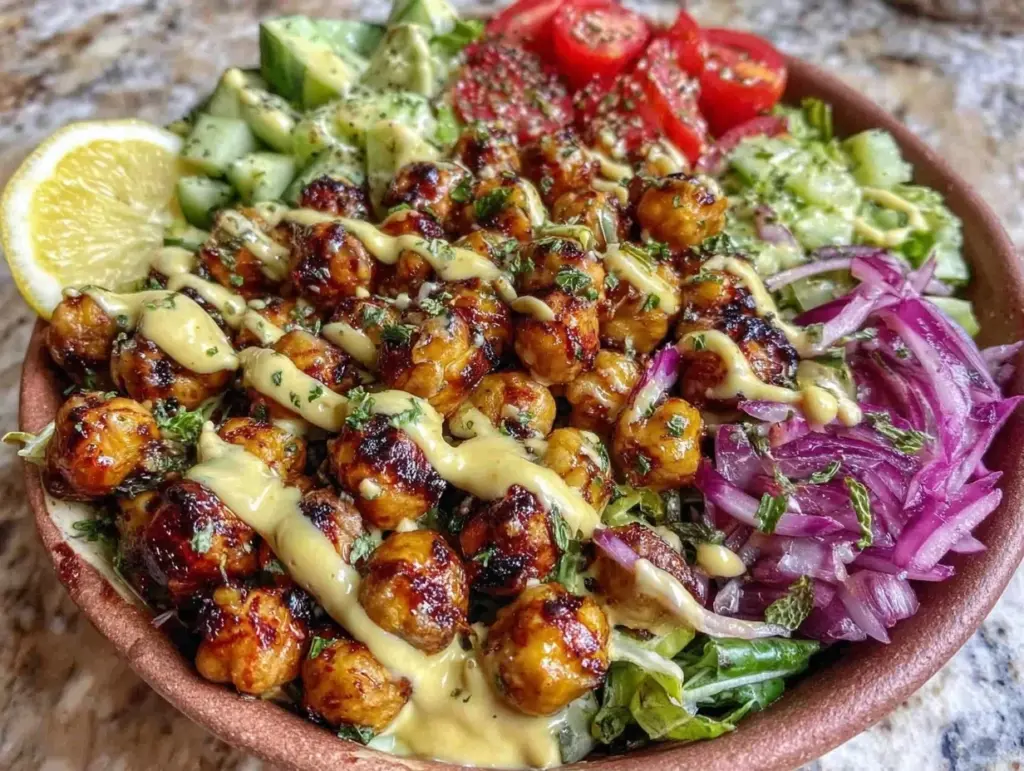Mediterranean chickpea bowl - featured image