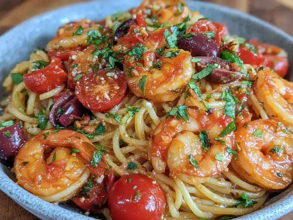Mediterranean Shrimp Pasta - featured image