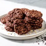 no-bake chocolate oat fudge cookies - featured image